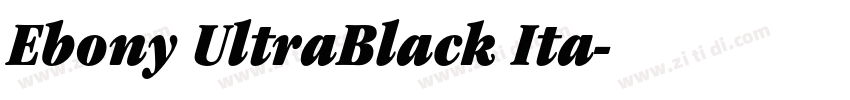 Ebony UltraBlack Ita字体转换